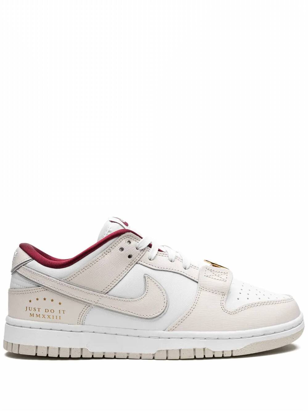 NEW NIKE women's dunk low sneakers in just do it white